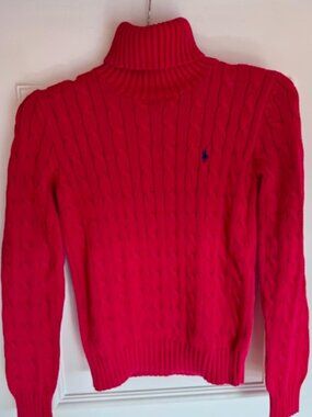 Ralph Laurent Sport cotton cable knit turtleneck